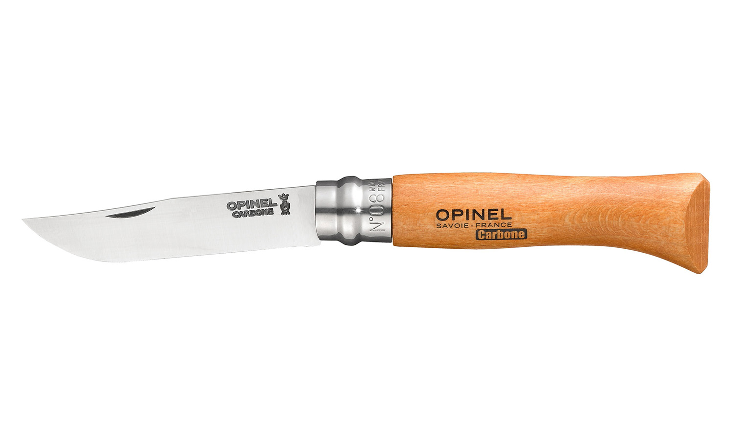 Opinel knife model virobloc n.8 steel blade mm.85
