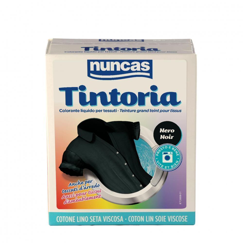 NUNCAS - Tintoria - colorante liquido per tessuti nero 100 ml.